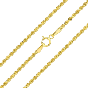 Złoty Łańcuszek Damski Kordel 2.00 mm Szeroki pr 585