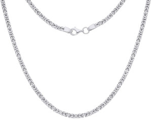 Srebrny Łańcuszek Męski Splot Królewski Pełny 3,60 mm Kwadratowy pr 925 Grawer Gratis