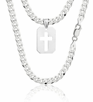 Łańcuszek Srebrny Pancerka 5,50 mm z Zawieszką pr 925