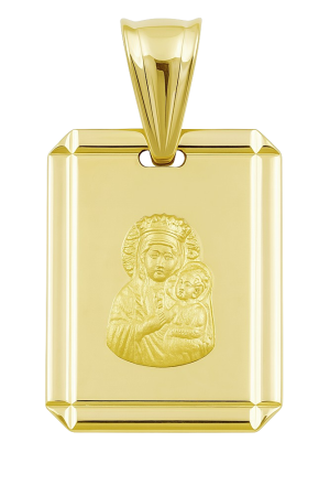 Złoty Medalik Pełny Matka Boska Częstochowska pr 585