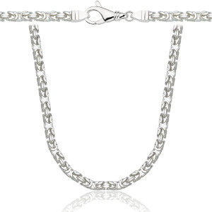 Łańcuszek Srebrny Splot Królewski Kwadratowy 3,00 mm Pełny pr 925