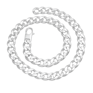 Gruby Srebrny Łańcuch Męski Pancerka 13,50 mm pr 925 Grawer Gratis