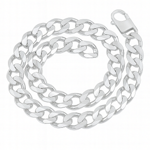 Srebrny Łańcuch Męski Pancerka Soczewkowa 1,50 cm pr 925