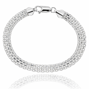 Bransoletka Srebrna Bismark 6,00 mm pr 925 Grawer Gratis