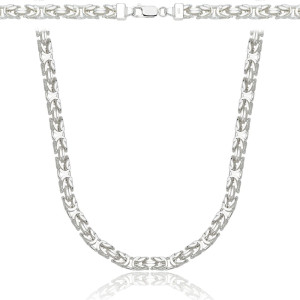 Srebrny Łańcuszek Splot Królewski Pełny 5,10 mm Kwadratowy pr 925 Grawer Gratis