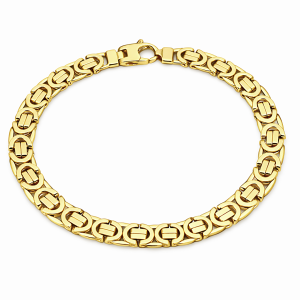 Bransoletka Złota Męska Splot Królewski Płaski 7,20 mm pr 585