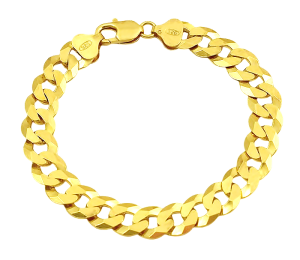 Srebrna Bransoletka Pancerka 10,50 mm Pozłacana pr 925 Grawer Gratis