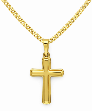 Łańcuszek Złoty Pancerka Pełny Diamentowany 2,00 mm z Krzyżykiem pr 585
