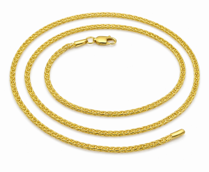 Złoty Łańcuszek Lisi Ogon 2,50 mm Gruby pr 585