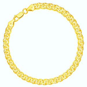 Srebrna Pozłacana Bransoletka Garibaldii 6,50 mm pr 925 Grawer Gratis