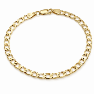 Bransoletka Złota Męska Pancerka Pełna 4.80 mm pr 585 Grawer Gratis
