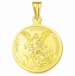 Złoty Medalik Św. Michał Archanioł pr 585
