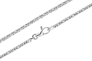 Łańcuszek Srebrny Splot Królewski Kwadratowy 2,50 mm Pełny pr 925