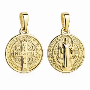Złoty Medalik św. Benedykt pr 585
