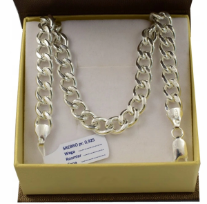 Srebrny Łańcuszek Pancerka 7,00 mm Pusta pr 925 Grawer Gratis