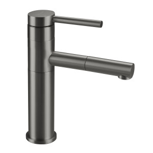 DEANTE ORA bateria umywalkowa stojąca z wyciąganą wylewką titanium
