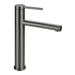 DEANTE ORA bateria umywalkowa stojąca wysoka z wyciąganą wylewką titanium