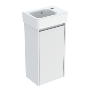 GEBERIT SELNOVA SQUARE zestaw umywalka z szafką 36 cm biały