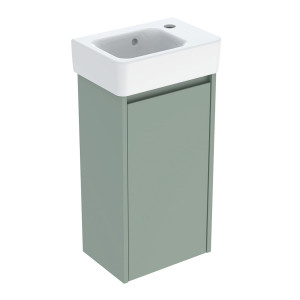GEBERIT SELNOVA SQUARE zestaw umywalka z szafką 36 cm szałwiowozielony