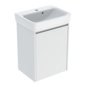 GEBERIT SELNOVA SQUARE zestaw umywalka z szafką 50 cm biały