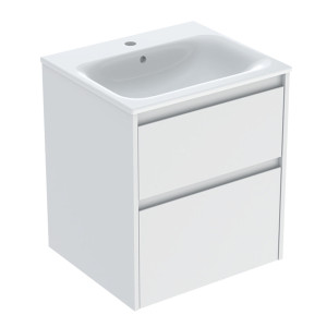 GEBERIT SELNOVA SQUARE zestaw umywalka z szafką 55 cm biały