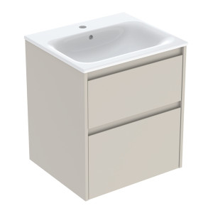 GEBERIT SELNOVA SQUARE zestaw umywalka z szafką 55 cm piaskowoszary