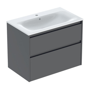 GEBERIT SELNOVA SQUARE zestaw umywalka z szafką 80 cm lava