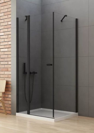 NEW TRENDY NEW SOLEO BLACK 110x90 cm kabina prostokątna, szkło transparentne