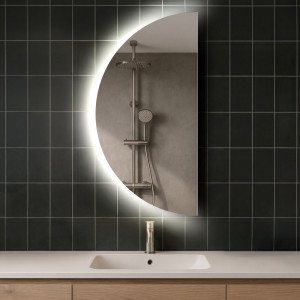85x170 Rond Illumination Irrégulière LED Miroir Eclairage Salle De Bain D221 | gauche