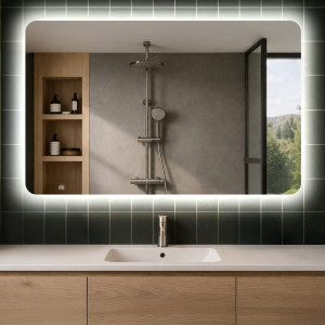 50x80 Arrondie Illumination LED Miroir Sur Mesure Eclairage Salle De Bain L142