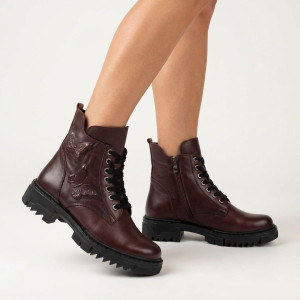 Bordowe buty zimowe damskie Artiker  57C2297