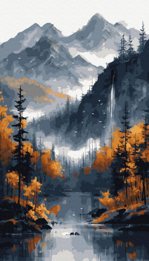 W krainie gór - 40x70 cm
