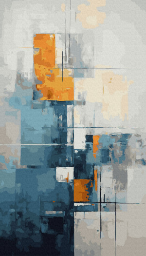 Niebieska abstrakcja - 40x70 cm