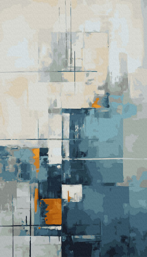 Błękitna abstrakcja - 40x70 cm