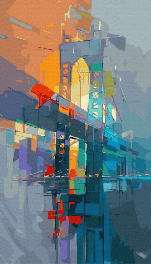 Abstrakcyjny most - 40x70 cm