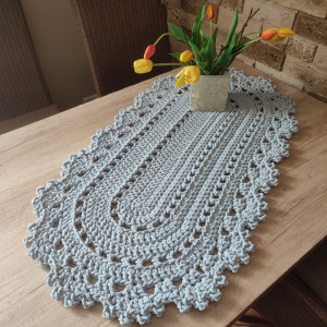 Bieżnik szydełkowy ze sznurka 50cmx100cm