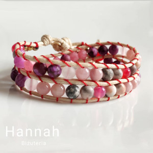 Bransoletka "kwiat magnolii" pleciona choker