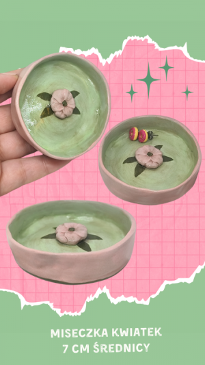 Ceramiczna miseczka - kwiatek