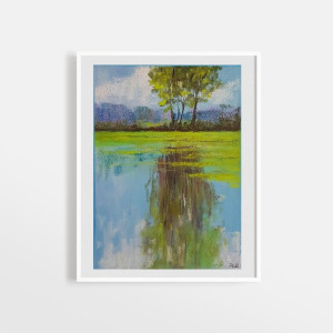 Drzewa-praca wykonana pastelami a4