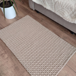 Dywan prostokątny szydełkowy ze sznurka 60cmx90cm