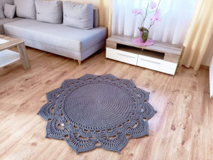 Dywan z koronką 120 cm średnicy