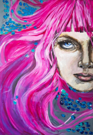 "i see you" obraz na płótnie 100x70cm - portret