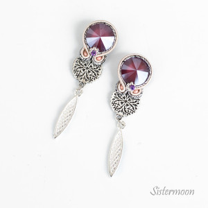 Kolczyki sutasz red swarovski