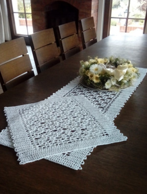 Komplet bieżnik modern white