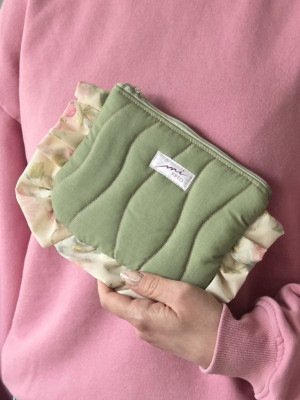 Kosmetyczka kwiatowa pastelowa fala