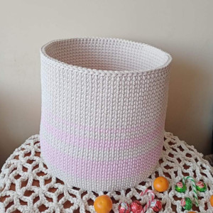 Kosz ze sznurka bawełnianego 35cmx35cm