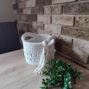 Koszyk ze sznurka bawełnianego 20cmx15cm