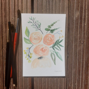 Kwiaty-akwarela 12,5/18 cm