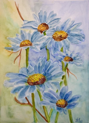 Kwiaty1, akwarela. 24x32 cm.