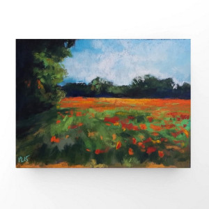 łąka-rysunek 18/24 cm pastele suche..